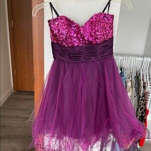 Speechless Magenta and Purple Sequin Dress
